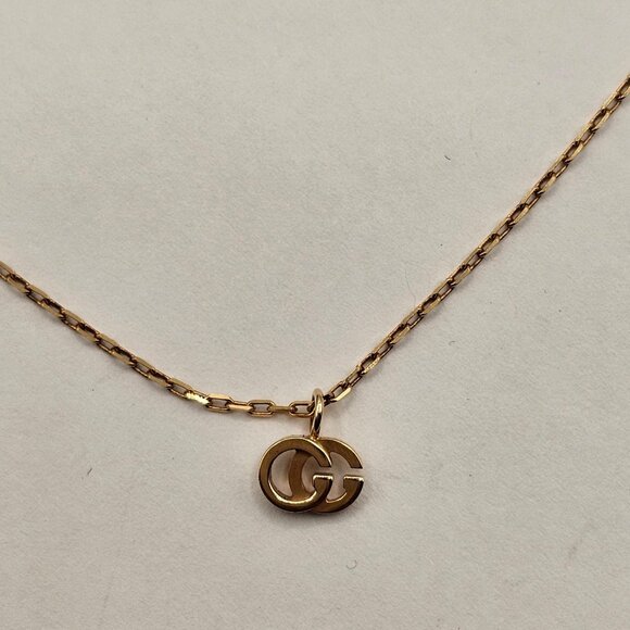 Gucci Running GG 18K Yellow Gold & Blue Topaz Necklace - Picture 4 of 11